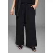 Laura scott Schlupfhose "Große Größen", Damen, Gr. 42, N-Gr, schwarz, Obermaterial: 100% Baumwolle, unifarben, lang, Hosen Schlupfhose, mit bequemem Komfortbund