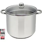 Elo Gemüsetopf BASIC "Basic", silber (silberfarben), B:25,5cm H:24cm L:33cm Ø:24cm, Töpfe, Gemüsetopf, innen satiniert mit Volumenskala