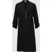 MADELEINE Midikleid "Kleid Shirtkleid mit Rundhals mit V-Schlitz"