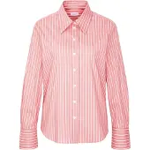 Seidensticker Hemdbluse , Damen, Gr. XL (42), rosa, 77% Baumwolle, 20% Polyamid, 3% Elasthan, gestreift, regular fit, ohne Ausschnitt, Blusen Hemdbluse, 1/1 Kragen Gestreift