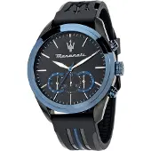 Maserati Herren Chronograph TRAGUARDO Silikon schwarz blau Fashion D2UMAR8871612006