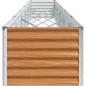 vidaXL Hochbeet Hellbraun 582 x 50 x 36 cm Verzinkter Stahl