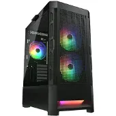 Cougar Airface RGB CGR-5ZD1B-AIR-RGB, Midi Tower, PC, Schwarz, ATX, CEB, EATX, micro ATX, Mini-ITX, Gaming, Multi