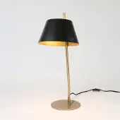 Holländer Tischleuchte ADEA, schwarz/gold, Höhe 61 cm, Metall, E27