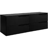 3Xeliving Badezimmer-Unterschrank-Set, Schwarz, 160 (2 x 80) x 46 x 58 cm