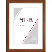 MendeFrames Holzrahmen Kirschbaum Massivholz 70x70 cm Klarglas H220