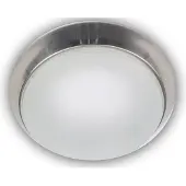 Niermann Standby Niermann E27 Deckenleuchte satiniert Glas Klarrand, Nickel matt, 30cm, Germany