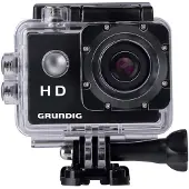 Grundig Action Cam 720P Wasserdichte Action Kamera - Unterwasserkamera - Bildschirm & Kamera Zubehör - Schwarz