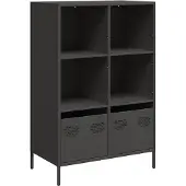 vidaXL Highboard Schwarz 68x39x103,5 cm Stahl