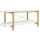 Syfax Couchtisch Weiß 110x48x40 cm Holzwerkstoff