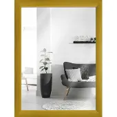 MendeFrames Wandspiegel Massivholz 50x75 cm gelb H220