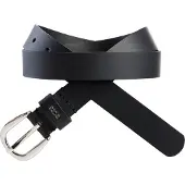 BOSS Ledergürtel "Laci Sz25", Damen, Gr. 80, schwarz (schwarz 001), Leder, unifarben, Gürtel Ledergürtel, aus italienischem Leder