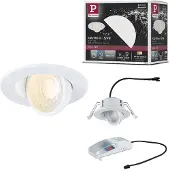 Paulmann Einbauspot Zina weiß Ø 9 cm IP65 schwenkbar CCT dim
