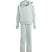 Adidas Trainingsanzug SPORTSWEAR "ESSENTIALS KIDS", Kinder, Gr. 170, grün (wonder sage, weiß), Obermaterial: 70% Baumwolle, 30% Polyester, Sportanzüge Trainingsanzug