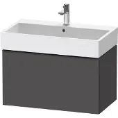 Duravit D-Neo Waschtischunterbau wandhängend, 784x440x442mm, 1 Auszug, mit Griff Diamantschwarz, DE42730BD490000, Farbe: Graphit Matt Dekor