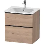 Duravit D-Neo bâti-support lavabo suspendu, 610x625x462mm, 1 tiroir, avec poignée diamant noir