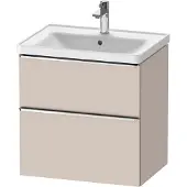 Duravit D-Neo Waschtischunterbau wandhängend, 634x625x452mm, 1 Auszug, 1 Schubkasten, mit Griff Chrom, DE4354010910000, Farbe: Taupe Matt Dekor