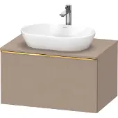 Duravit D-Neo, Konsolenwaschtischunterbau wandhängend, 800x459x550mm, 1x Auszug, mit Griff Gold poliert, DE4947034750000