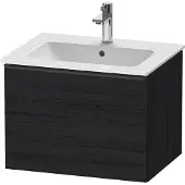 Duravit D-Neo Waschtischunterbau wandhängend, 610x440x462mm, 1 Auszug, mit Griff Diamantschwarz, DE42610BD160000, Farbe: Eiche Schwarz Matt Dekor