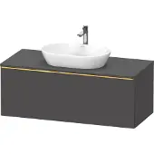 Duravit D-Neo, Konsolenwaschtischunterbau wandhängend, 1200x459x550mm, 1x Auszug, mit Griff Gold poliert, DE4949034490000