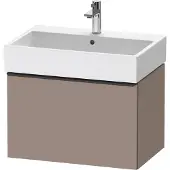 Duravit D-Neo Waschtischunterbau wandhängend, 684x440x442mm, 1 Auszug, mit Griff Diamantschwarz, DE42720BD430000, Farbe: Basalt Matt Dekor