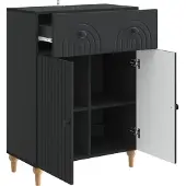 vidaXL Sideboard Schwarz 66 x 34,5 x 90 cm Holzwerkstoff
