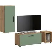 Xonox .home Wohnwand The One Artisan Oak Nachbildung/ Smoke Green Nachbildung B/H/T: 75x34x34 cm