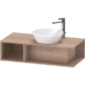 Duravit D-Neo Konsolenwaschtischunterbau wandhängend, Compact, 1000x260x480mm, 1 offenes Fach seitlich links, DE493905555, Farbe: Eiche Marmoriert Dekor
