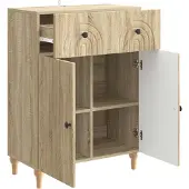 vidaXL Sideboard Sonoma-Eiche 66 x 34,5 x 90 cm Holzwerkstoff