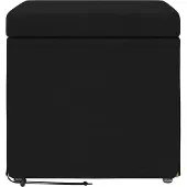 vidaXL Hocker Schwarz 41 x 41 x 40 cm Stoff und Pressholz