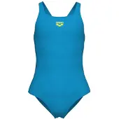 Arena Badeanzug "G DYNAMO JR ONE PIECE R", Jungen, Gr. 152 (146), N-Gr, blau (turquoise, gelb star), Obermaterial: 80% Polyamid, 20% Elasthan, Badeanzüge Badeanzug