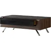 IMS Helvetia Couchtisch Wohnzimmertisch Kleve 110x65x45cm Columbia Walnuss schwarz Hochglanz