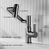 OEM Intelligente thermostatische Armatur, eine Hebelhandhabung – Badezimmerarmatur und Küchenarmatur (verchromt, grau)