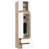 RAUMHIRSCH FURNITURE Funktionaler Kleiderschrank S60 mit Aufsatz und 2 Schubladen