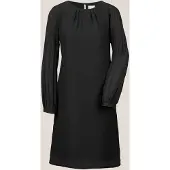 MADELEINE Sommerkleid "Kleid Elegantes, gerades Langarmkleid", Damen, Gr. 34, N-Gr, schwarz, Obermaterial: 100% Polyester PES., Modern, normal, Kleider Sommerkleid