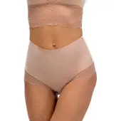 Magic bodyfashion String , Damen, Gr. L, beige (cappuccino), Spitze, Obermaterial: 80% Polyamid, 20% Elasthan, körpernah, Unterhosen String, mit Spitze, hohe Taille