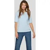 Rabe Kurzarmshirt unifarben, mit Rundhals