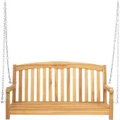 vidaXL Schaukelbank 114 x 61 x 61,5 cm Massivholz Teak Natur