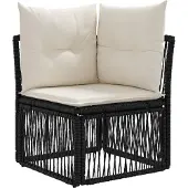 vidaXL Gartensofa-set 7 stk. 7-Sitzanzahl Schwarz Poly-Rattan