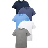 Bonprix T-Shirt Packung, 5 regular fit Schnitt, Kurzarm, V-Ausschnitt