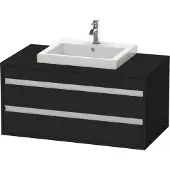 Duravit Ketho Konsolenwaschtischunterbau wandhängend, 1000x496x550 mm, 2 Schubkästen, für Einbauwaschtisch mittig, KT675501616, Farbe: Eiche Schwarz Dekor