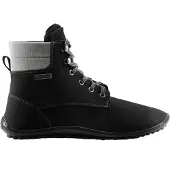 Leguano Barfußschuh "ICEBARE", Damen, Gr. 39, schwarz, Lederimitat, Textil, Schuhe Barfußschuh, Bequemschuh, Schnürboots, speziell entwickelte Halbkugel-Sohle
