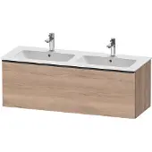 Duravit D-Neo Waschtischunterbau wandhängend, 1280x440x462mm, 1 Auszug, mit Griff Diamantschwarz, DE42650BD550000, Farbe: Eiche Marmoriert Dekor