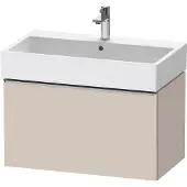 Duravit D-Neo Waschtischunterbau wandhängend, 784x440x442mm, 1 Auszug, mit Griff Edelstahl gebürstet, DE4273070910000, Farbe: Taupe Matt Dekor