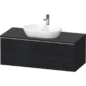 Duravit D-Neo, Konsolenwaschtischunterbau wandhängend, 1200x459x550mm, 1x Auszug, mit Griff Edelstahl gebürstet, DE4949070160000, Farbe: Eiche Schwarz Dekor