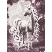 Biederlack Wohndecke "Wohndecke Magical", bunt (anthrazit, rosa), B:150cm L:200cm, Baumwolle, Polyacryl, Polyester, Wohndecken, Wohndecke, Wohndecke Megical mit einem stolzen Einhorn