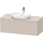 Duravit D-Neo, Konsolenwaschtischunterbau wandhängend, 1200x459x550mm, 1x Auszug, mit Griff chrom, DE4949010910000, Farbe: Taupe Matt Dekor