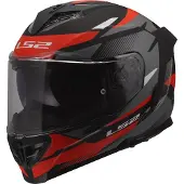 LS2 FF818 STORM III KOMAI Integralhelm matt schwarz-rot XXL