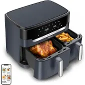 Tefal Heissluftfritteuse mit Doppelkammer, 7 Automatikprogrammen, sparsam und spülmaschinenfest