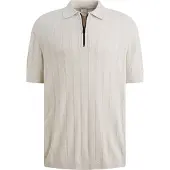 Cast iron Half-Zip Polo Structure Ecru - L